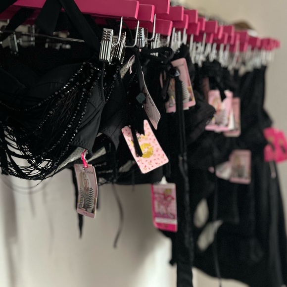 Betsey Johnson cabaret burlesque black bikini - Picture 13 of 17